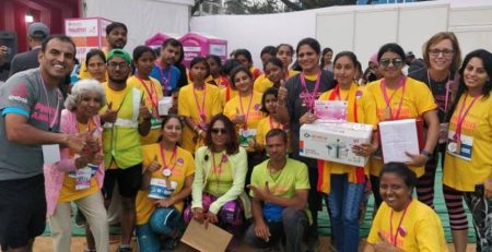 Mitra Jyothi Girls at Pinkathon Bengaluru ‘2019 on 27th Jan 2019