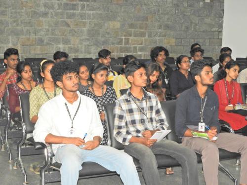 Students from Don Bosco Arts and Science College visited Mitra Jyothi.