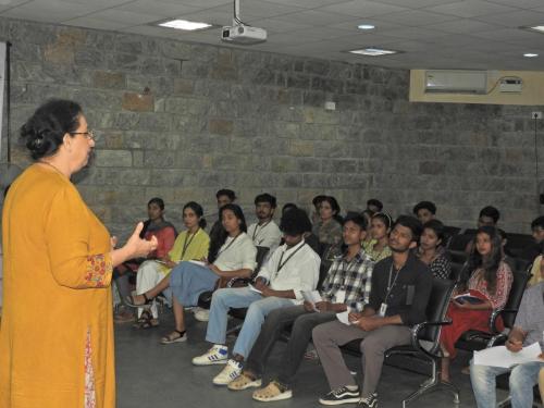 Students from Don Bosco Arts and Science College visited Mitra Jyothi.