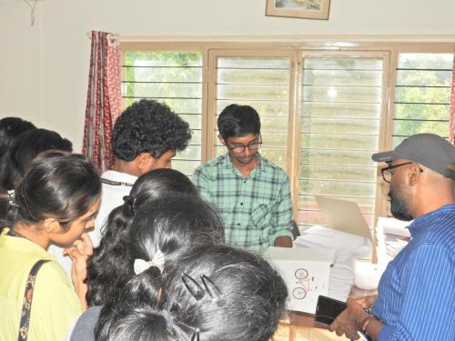 Students from Don Bosco Arts and Science College visited Mitra Jyothi.