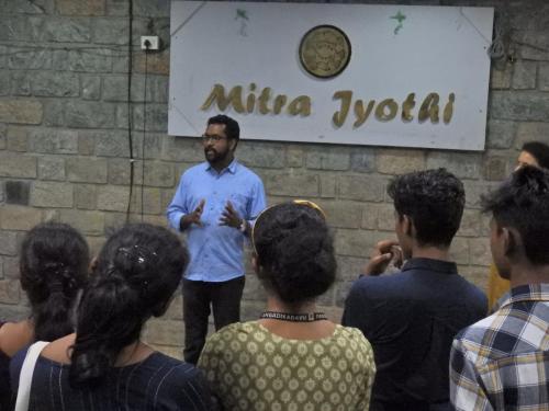 Students from Don Bosco Arts and Science College visited Mitra Jyothi.