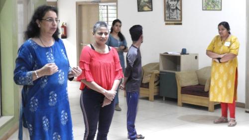 Madhubala Kotamreddy is conducting fitness class
