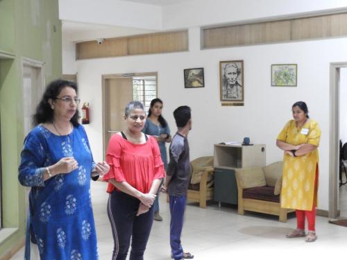 Madhubala Kotamreddy is conducting fitness class