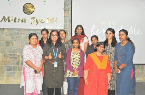 Group photo from the DELL Technologies I Am Remarkable celebration at Mitra Jyothi.