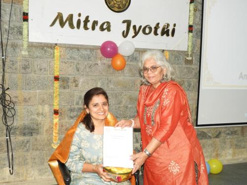 Presenting Awards at Mitra Jyothi Annual Day Celebrations